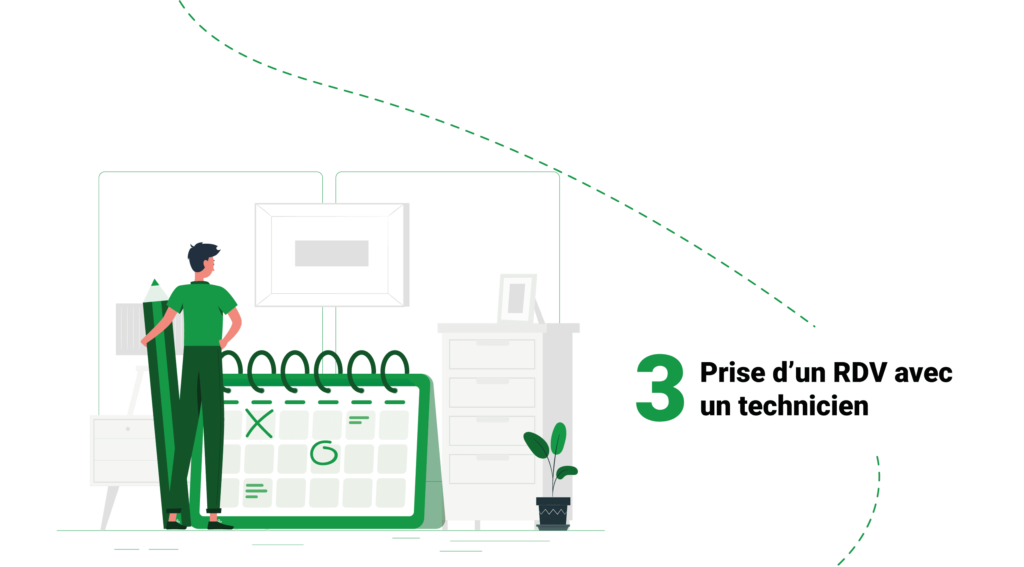RDV gratuit avec un technicien Prise d'un RDV gratuit avec un technicien pour l'installation d'un thermostat connecté